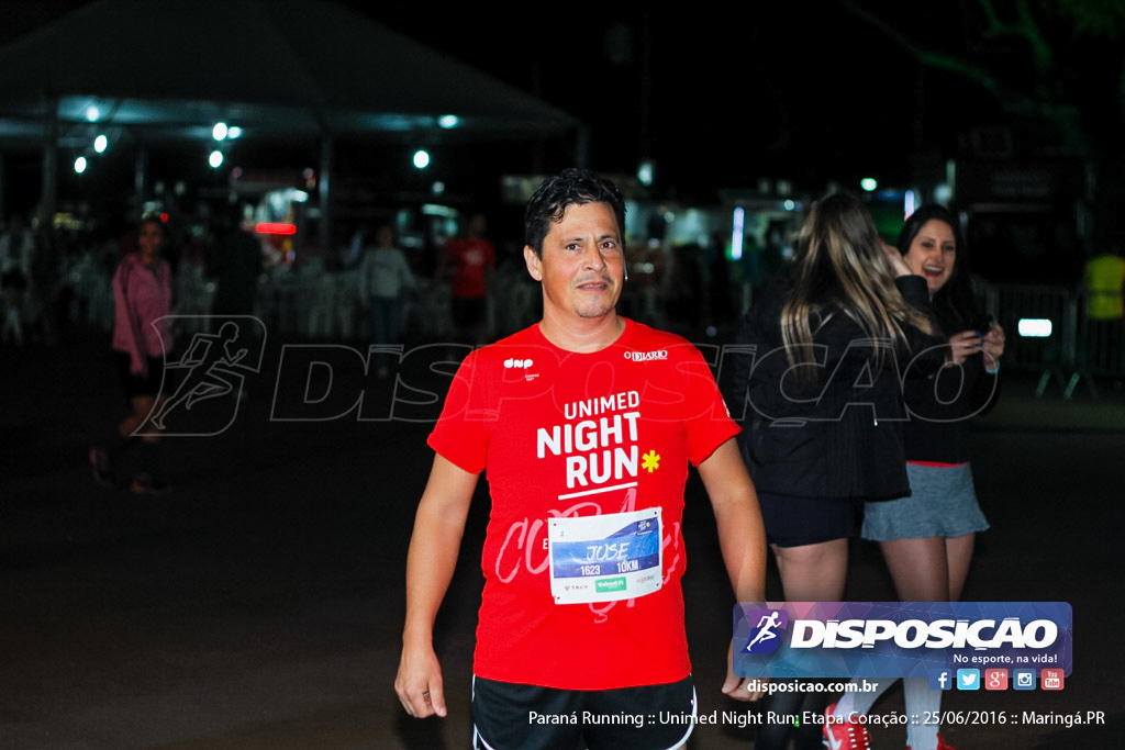 Unimed Night Run: Etapa Coração :: Paraná Running 2016