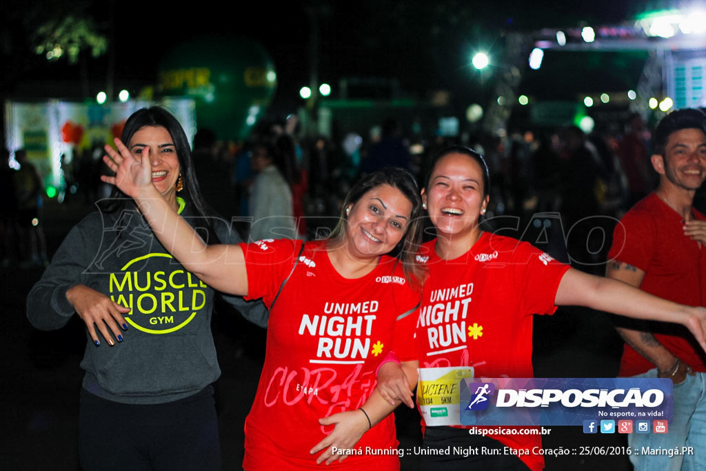 Unimed Night Run: Etapa Coração :: Paraná Running 2016