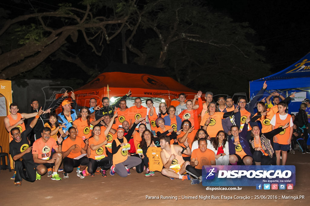 Unimed Night Run: Etapa Coração :: Paraná Running 2016