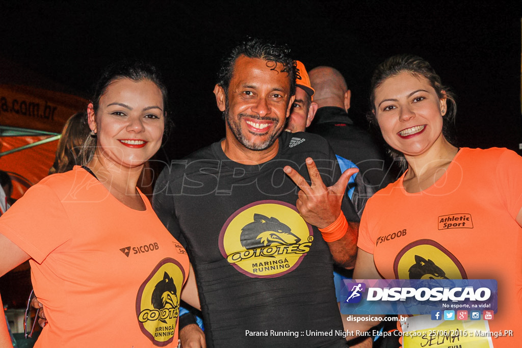 Unimed Night Run: Etapa Coração :: Paraná Running 2016