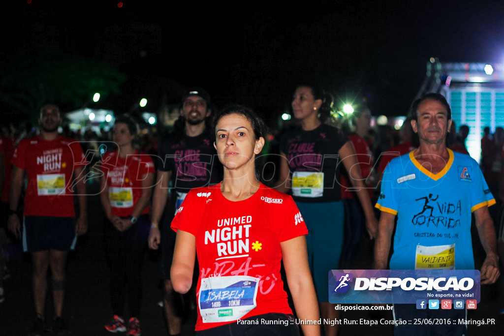 Unimed Night Run: Etapa Coração :: Paraná Running 2016