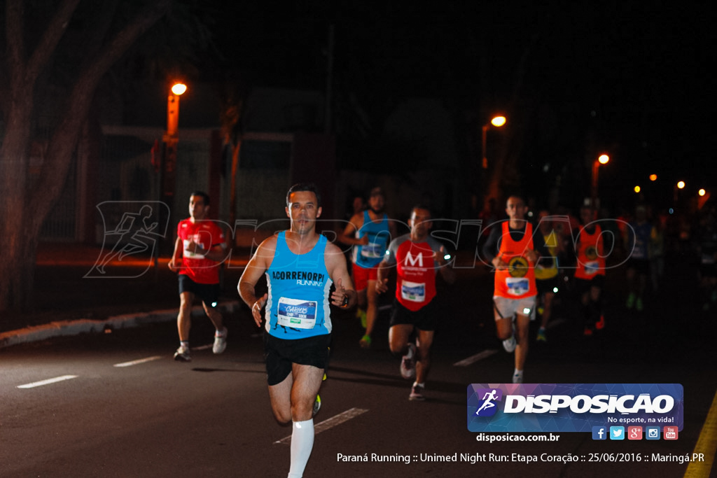 Unimed Night Run: Etapa Coração :: Paraná Running 2016