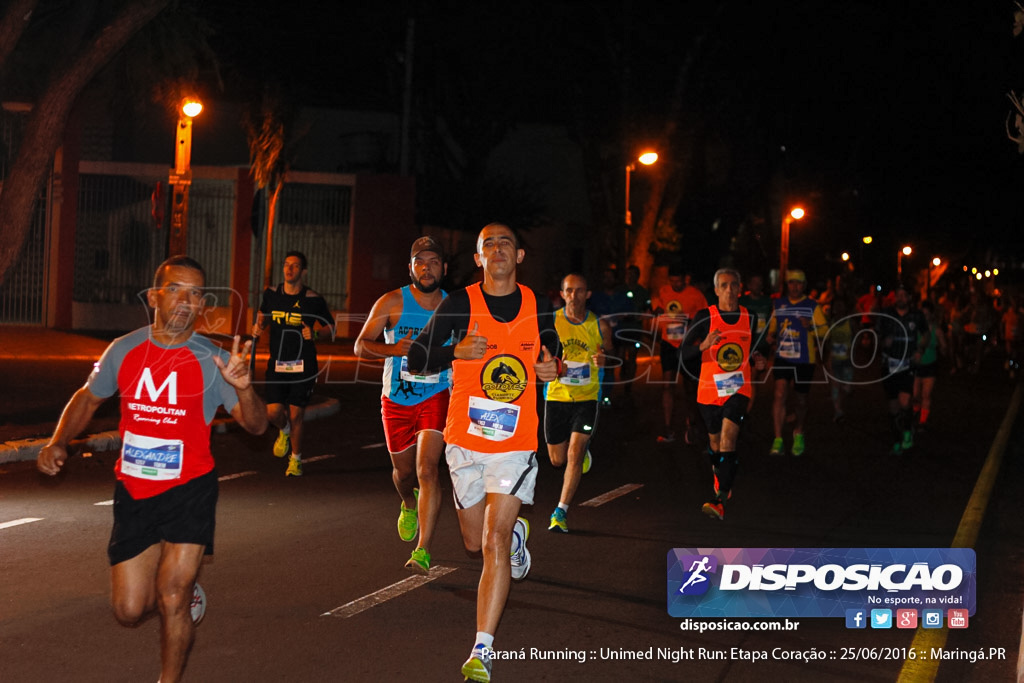 Unimed Night Run: Etapa Coração :: Paraná Running 2016