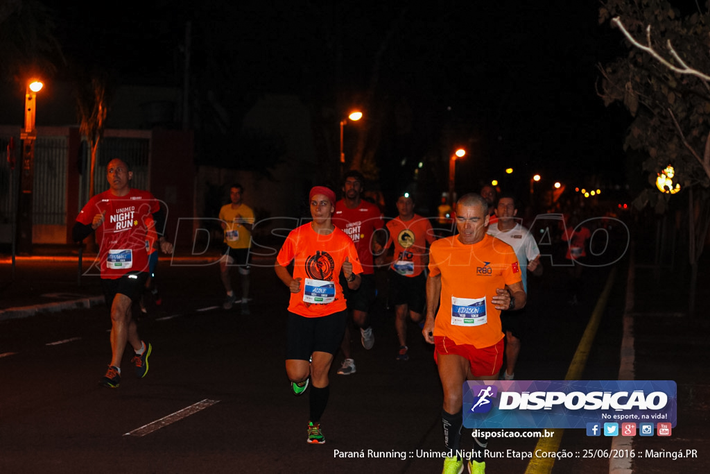 Unimed Night Run: Etapa Coração :: Paraná Running 2016