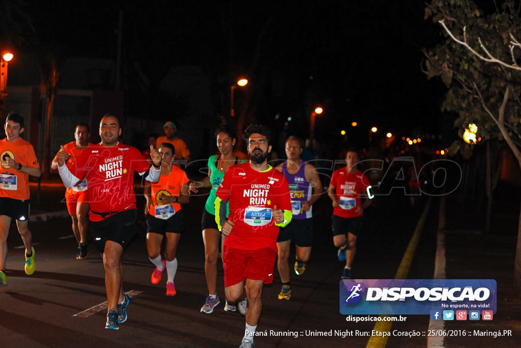 Unimed Night Run: Etapa Coração :: Paraná Running 2016