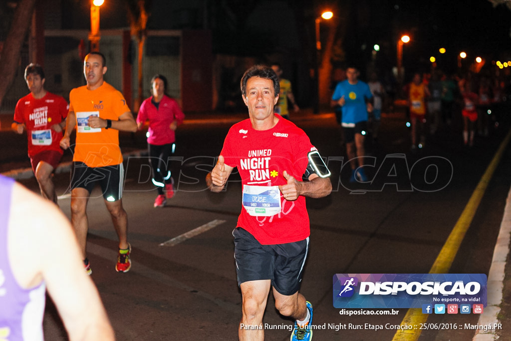 Unimed Night Run: Etapa Coração :: Paraná Running 2016