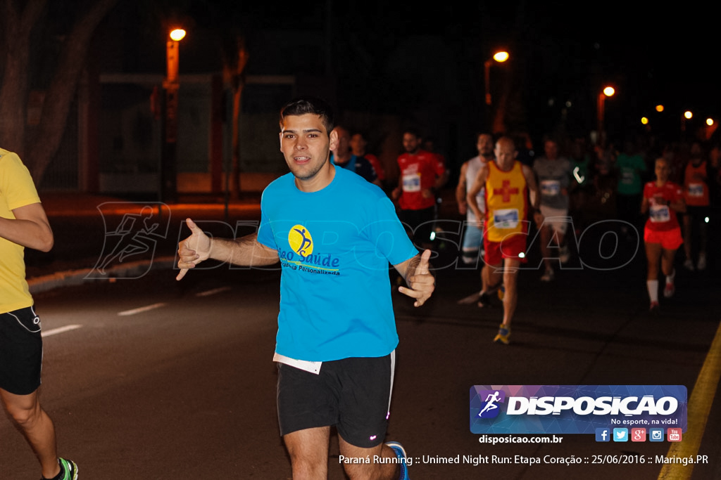 Unimed Night Run: Etapa Coração :: Paraná Running 2016