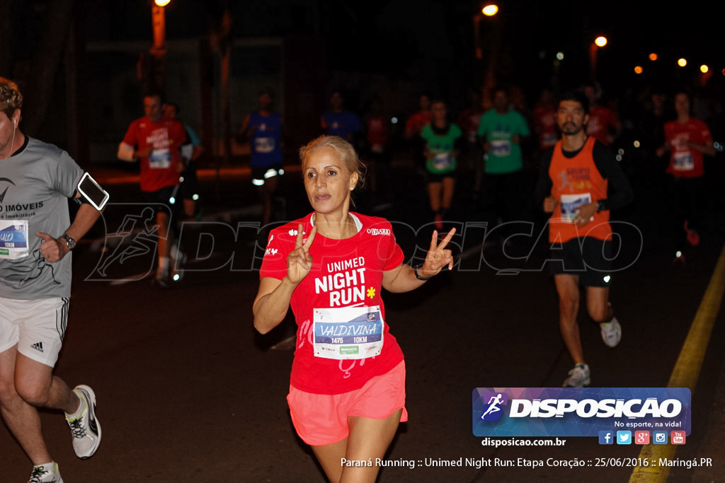 Unimed Night Run: Etapa Coração :: Paraná Running 2016