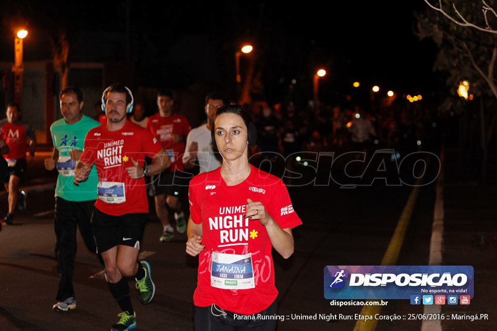 Unimed Night Run: Etapa Coração :: Paraná Running 2016