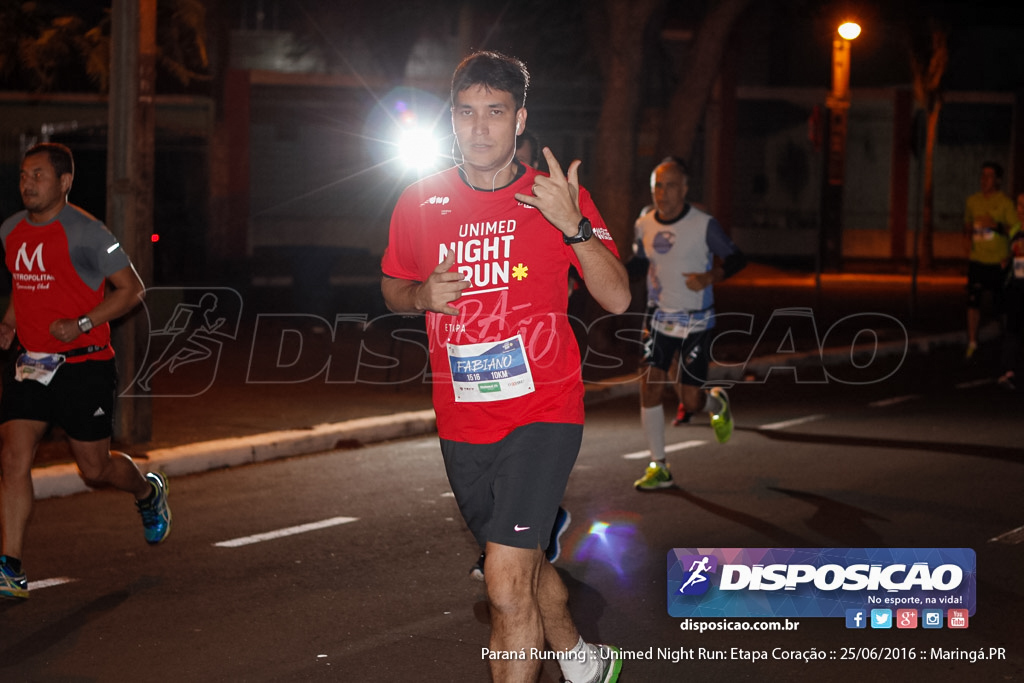 Unimed Night Run: Etapa Coração :: Paraná Running 2016