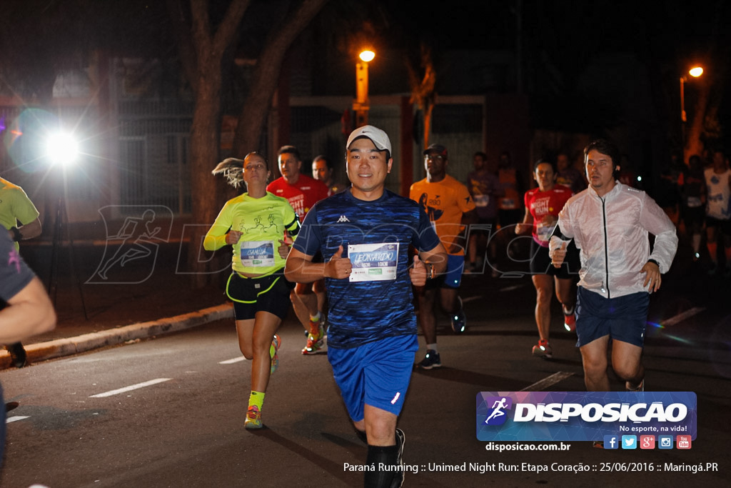 Unimed Night Run: Etapa Coração :: Paraná Running 2016