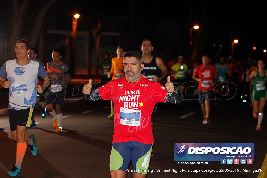 Unimed Night Run: Etapa Coração :: Paraná Running 2016