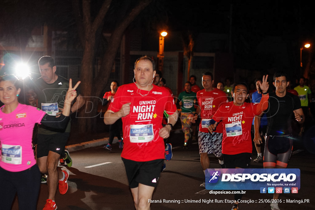 Unimed Night Run: Etapa Coração :: Paraná Running 2016