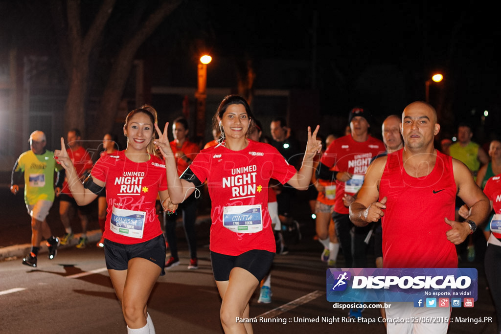 Unimed Night Run: Etapa Coração :: Paraná Running 2016