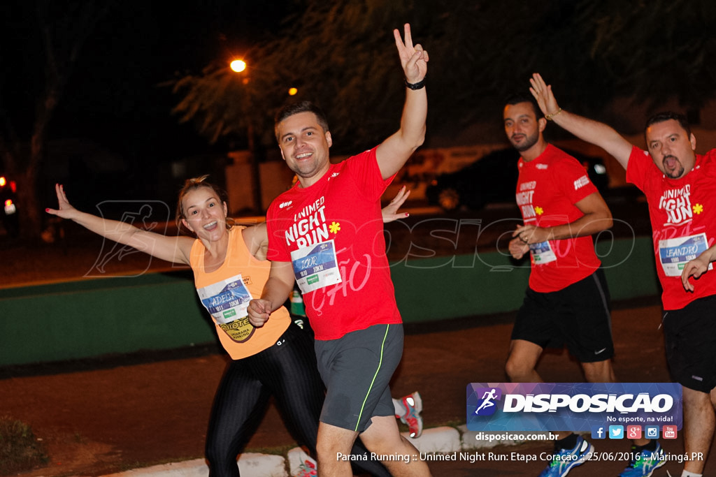 Unimed Night Run: Etapa Coração :: Paraná Running 2016