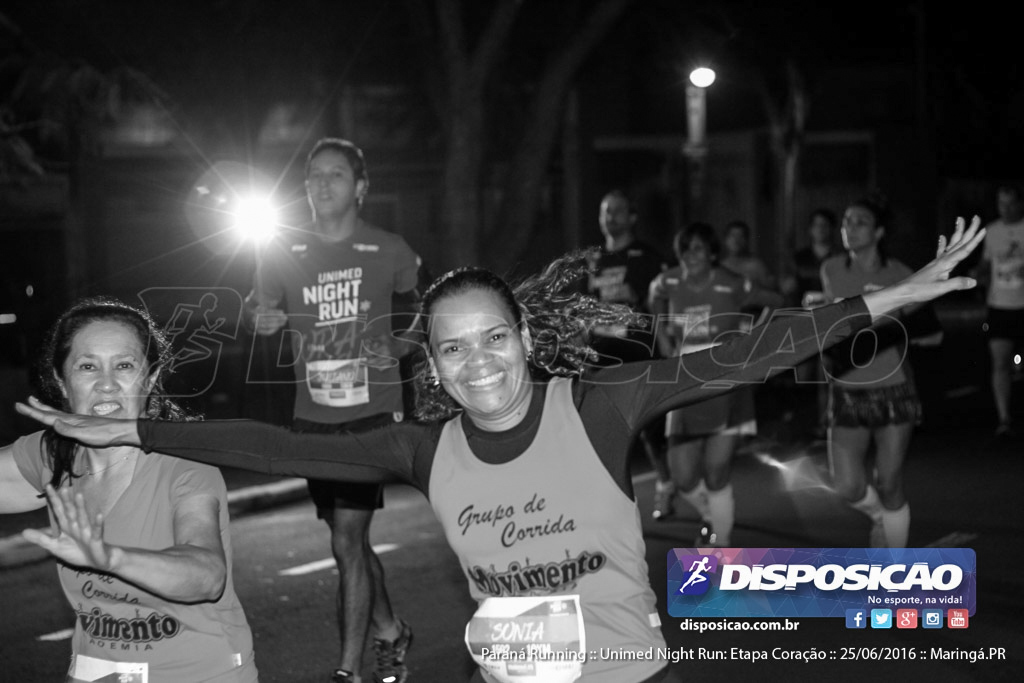 Unimed Night Run: Etapa Coração :: Paraná Running 2016