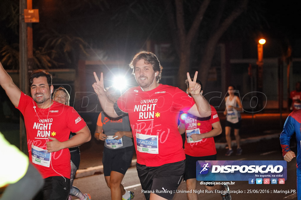 Unimed Night Run: Etapa Coração :: Paraná Running 2016