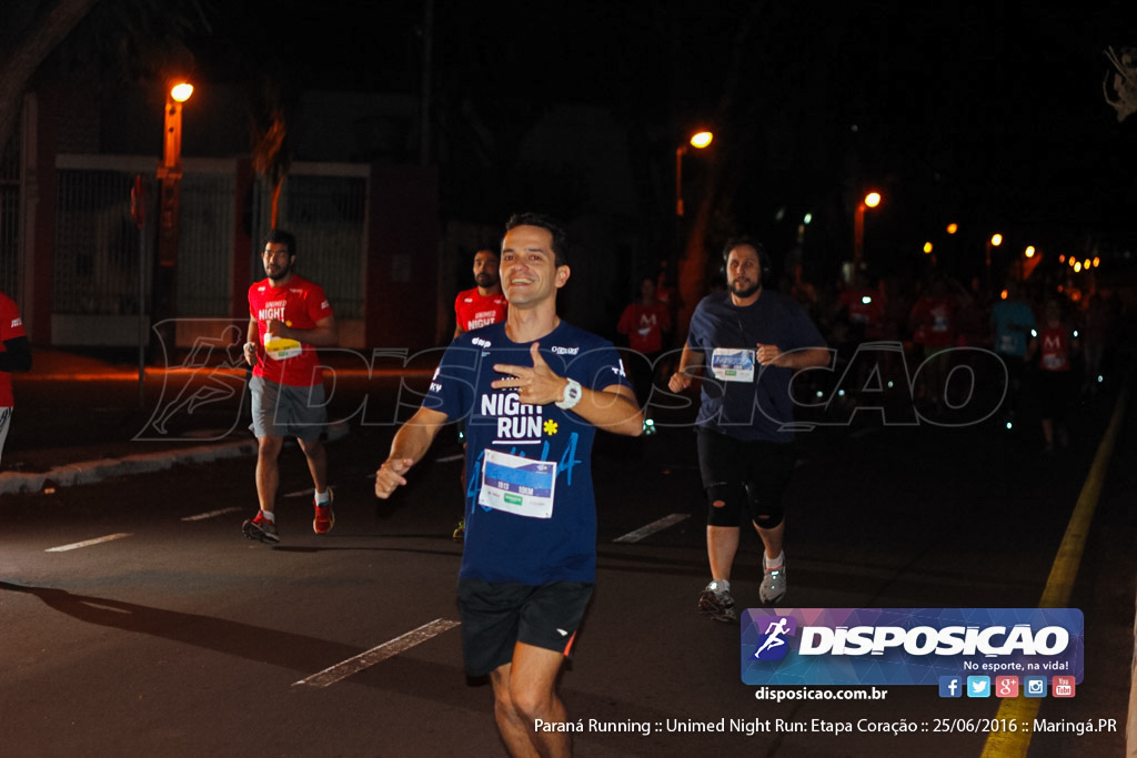 Unimed Night Run: Etapa Coração :: Paraná Running 2016