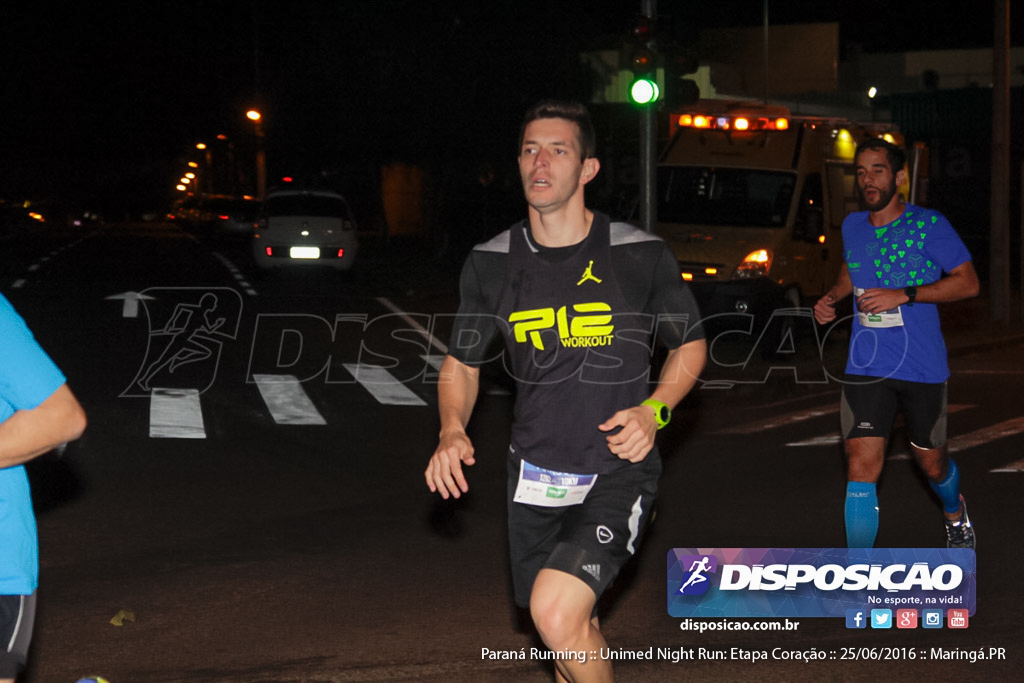 Unimed Night Run: Etapa Coração :: Paraná Running 2016