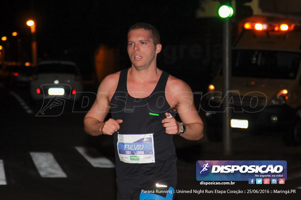 Unimed Night Run: Etapa Coração :: Paraná Running 2016