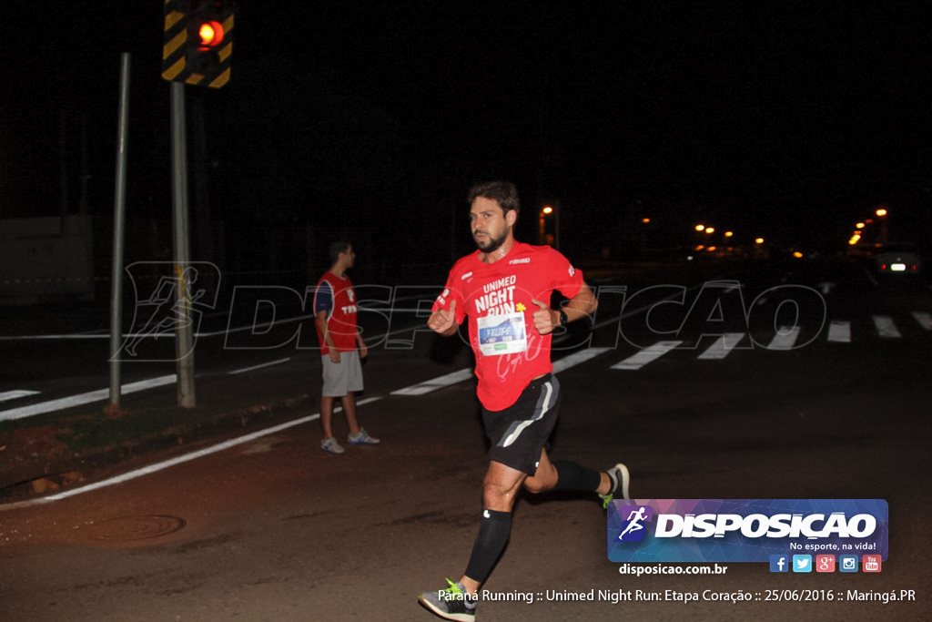 Unimed Night Run: Etapa Coração :: Paraná Running 2016