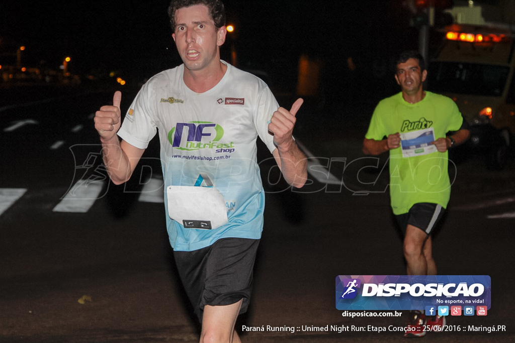 Unimed Night Run: Etapa Coração :: Paraná Running 2016