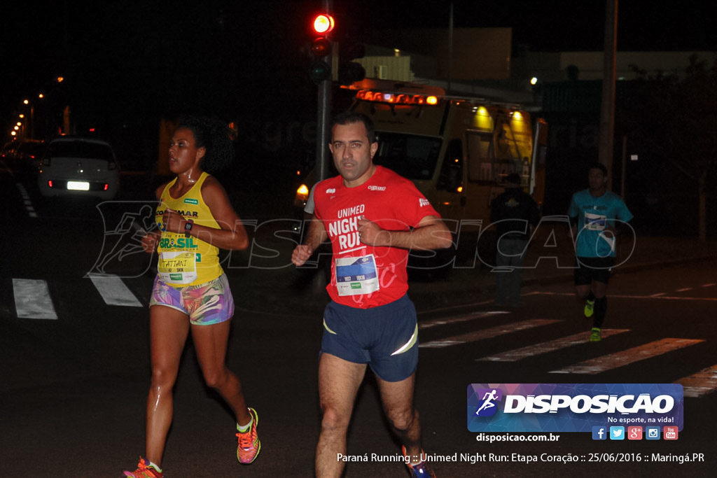 Unimed Night Run: Etapa Coração :: Paraná Running 2016