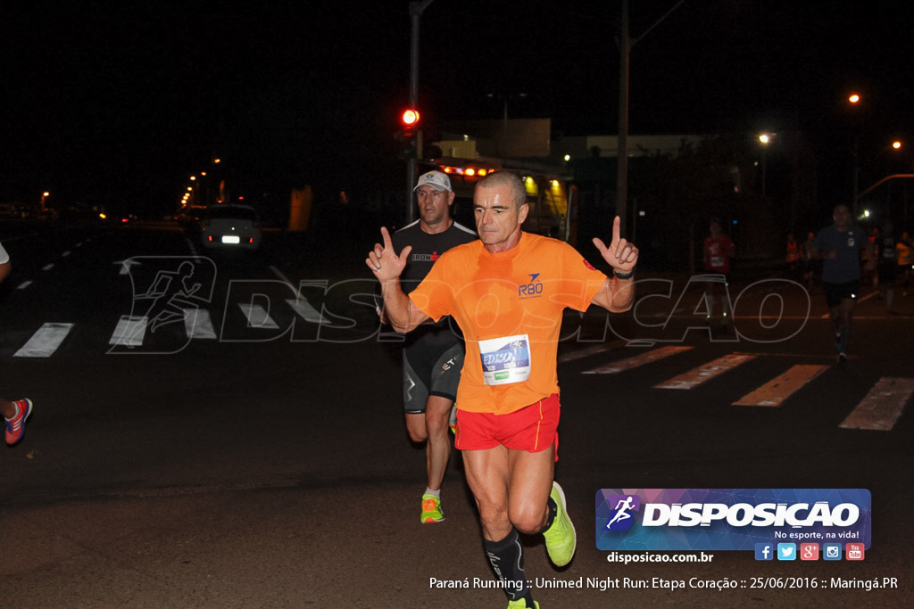 Unimed Night Run: Etapa Coração :: Paraná Running 2016