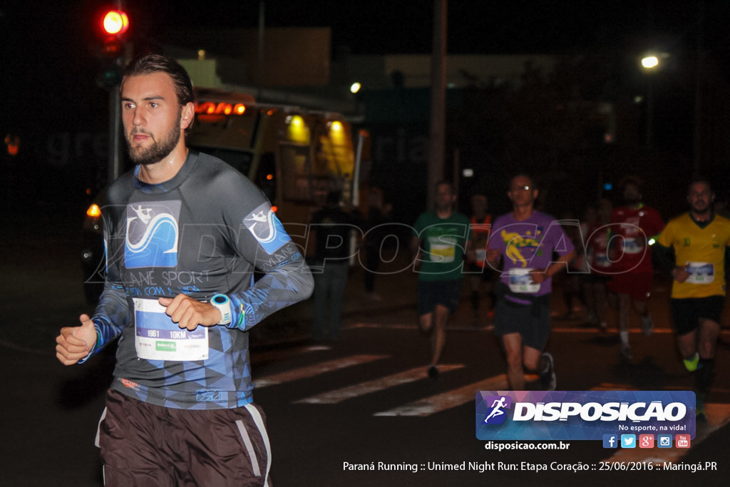 Unimed Night Run: Etapa Coração :: Paraná Running 2016