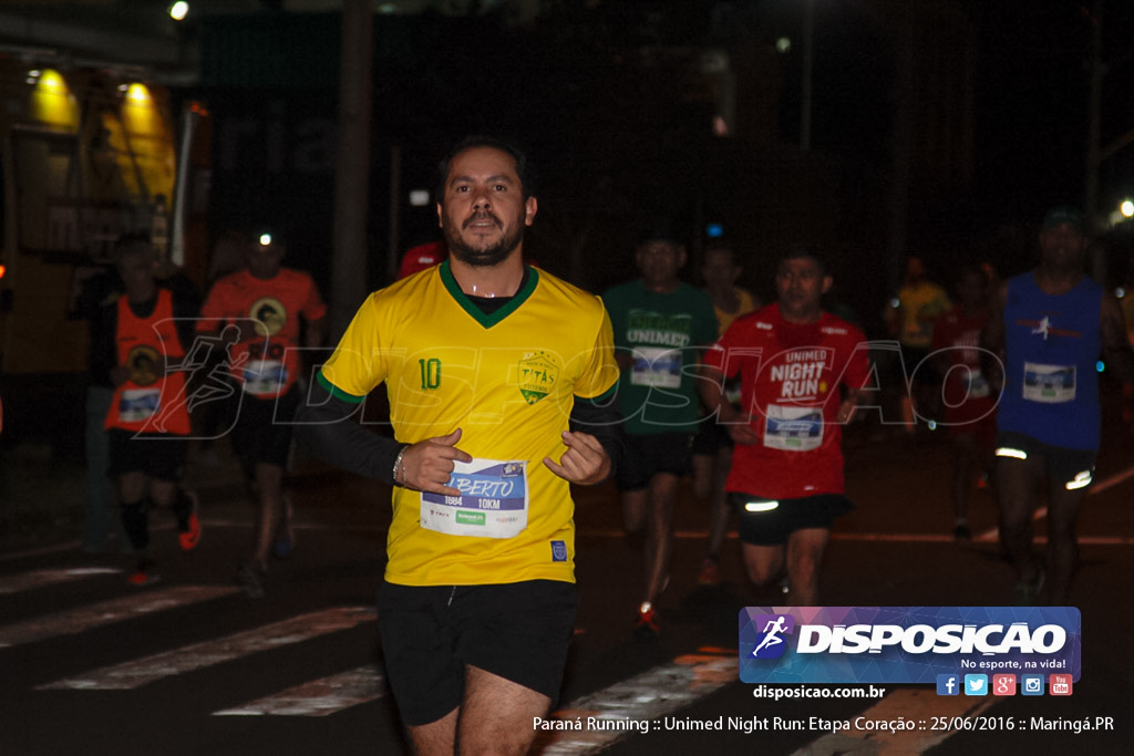 Unimed Night Run: Etapa Coração :: Paraná Running 2016