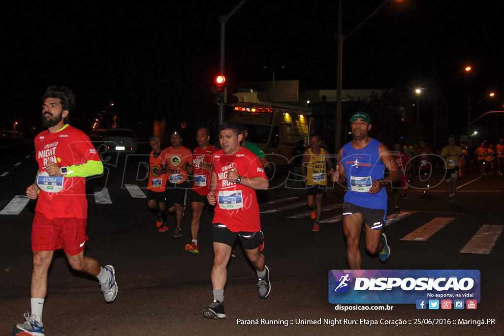 Unimed Night Run: Etapa Coração :: Paraná Running 2016