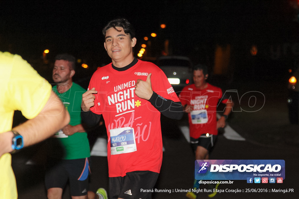 Unimed Night Run: Etapa Coração :: Paraná Running 2016