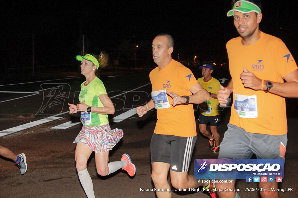 Unimed Night Run: Etapa Coração :: Paraná Running 2016