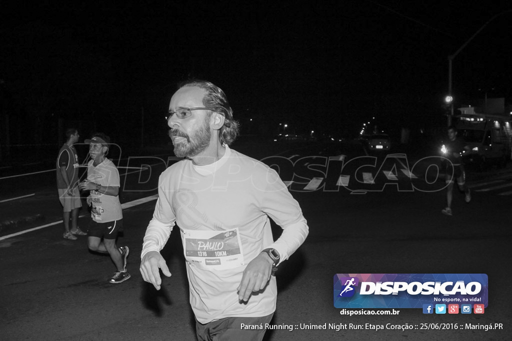 Unimed Night Run: Etapa Coração :: Paraná Running 2016