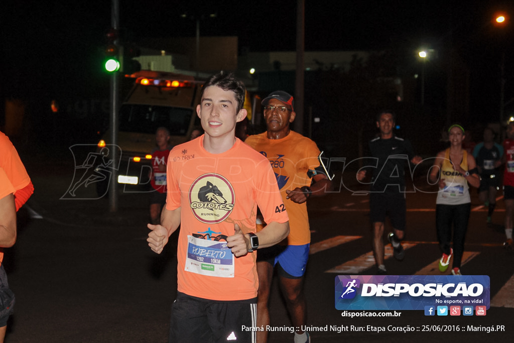 Unimed Night Run: Etapa Coração :: Paraná Running 2016