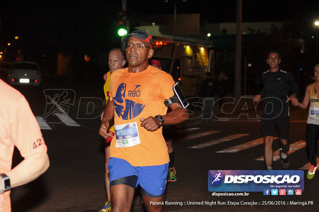 Unimed Night Run: Etapa Coração :: Paraná Running 2016