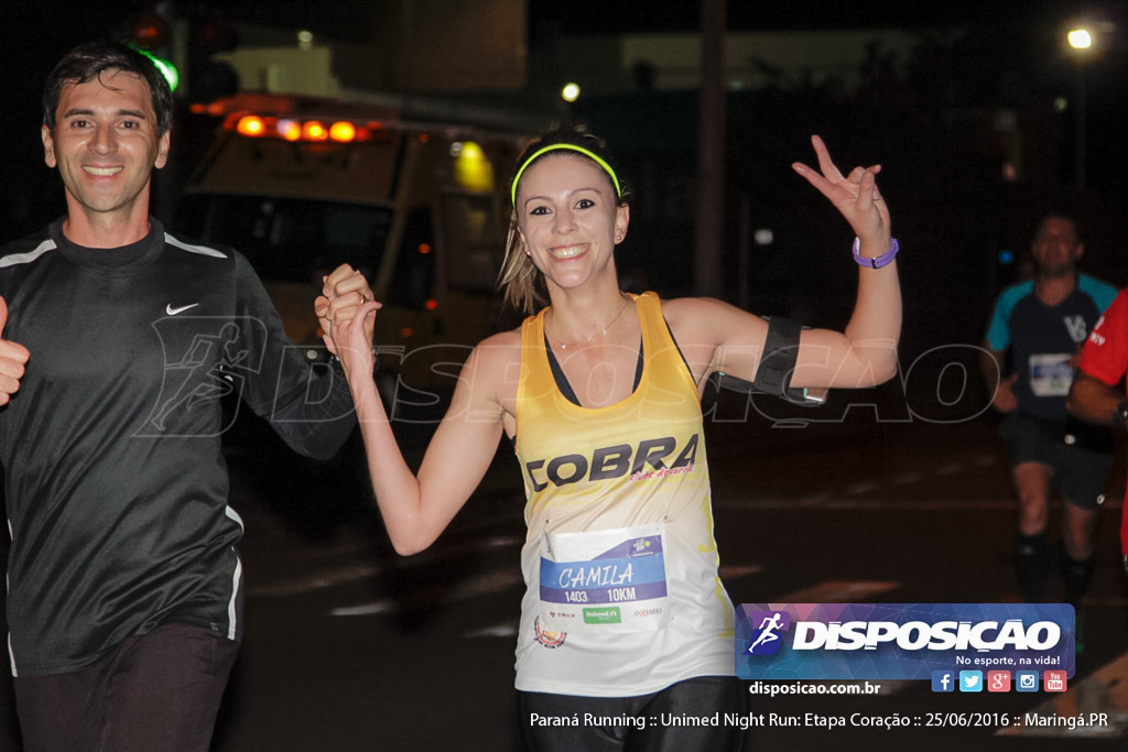 Unimed Night Run: Etapa Coração :: Paraná Running 2016