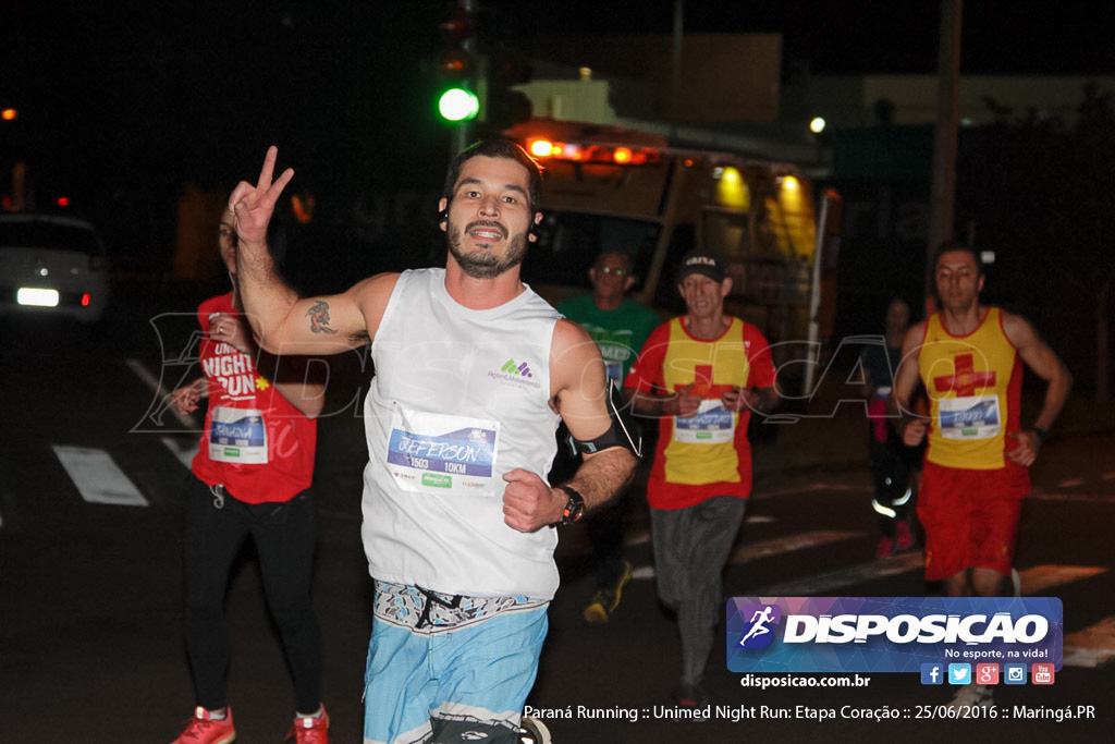 Unimed Night Run: Etapa Coração :: Paraná Running 2016