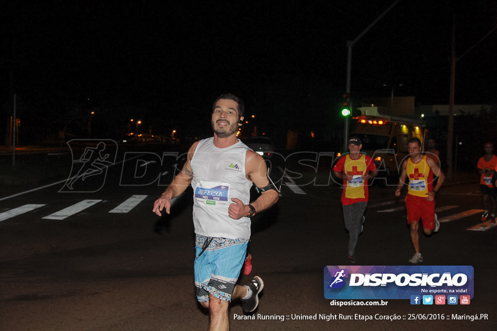 Unimed Night Run: Etapa Coração :: Paraná Running 2016