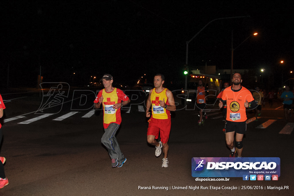 Unimed Night Run: Etapa Coração :: Paraná Running 2016