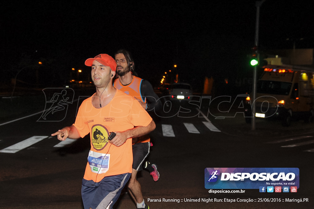 Unimed Night Run: Etapa Coração :: Paraná Running 2016