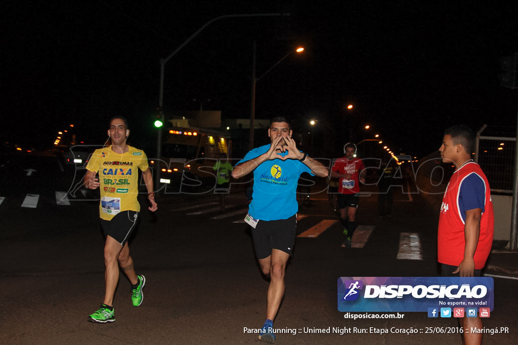 Unimed Night Run: Etapa Coração :: Paraná Running 2016