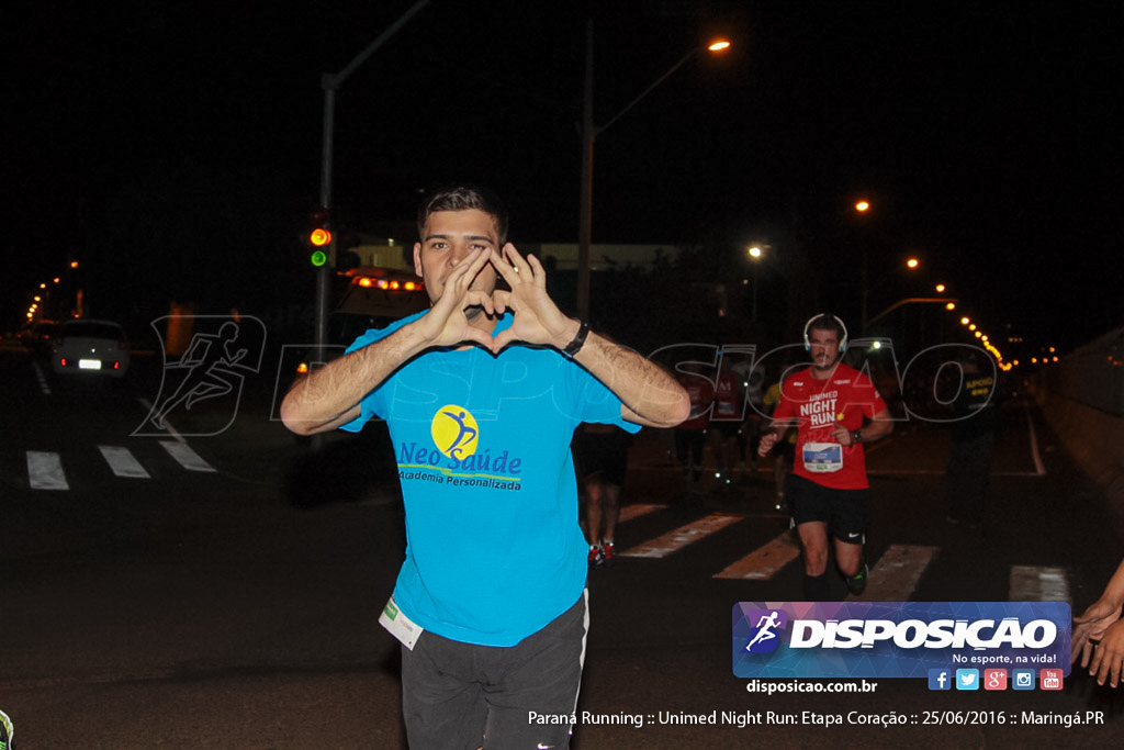 Unimed Night Run: Etapa Coração :: Paraná Running 2016