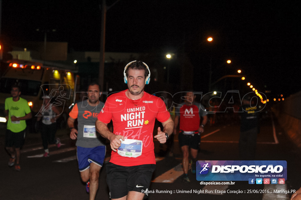 Unimed Night Run: Etapa Coração :: Paraná Running 2016