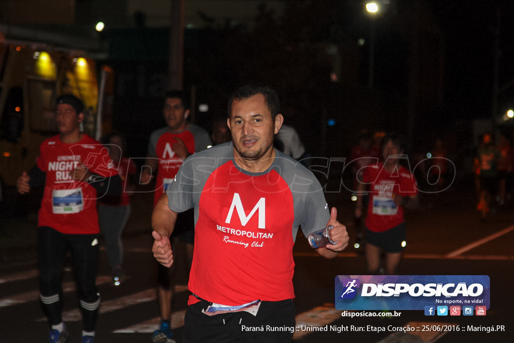 Unimed Night Run: Etapa Coração :: Paraná Running 2016