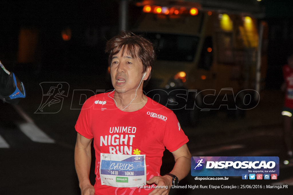 Unimed Night Run: Etapa Coração :: Paraná Running 2016