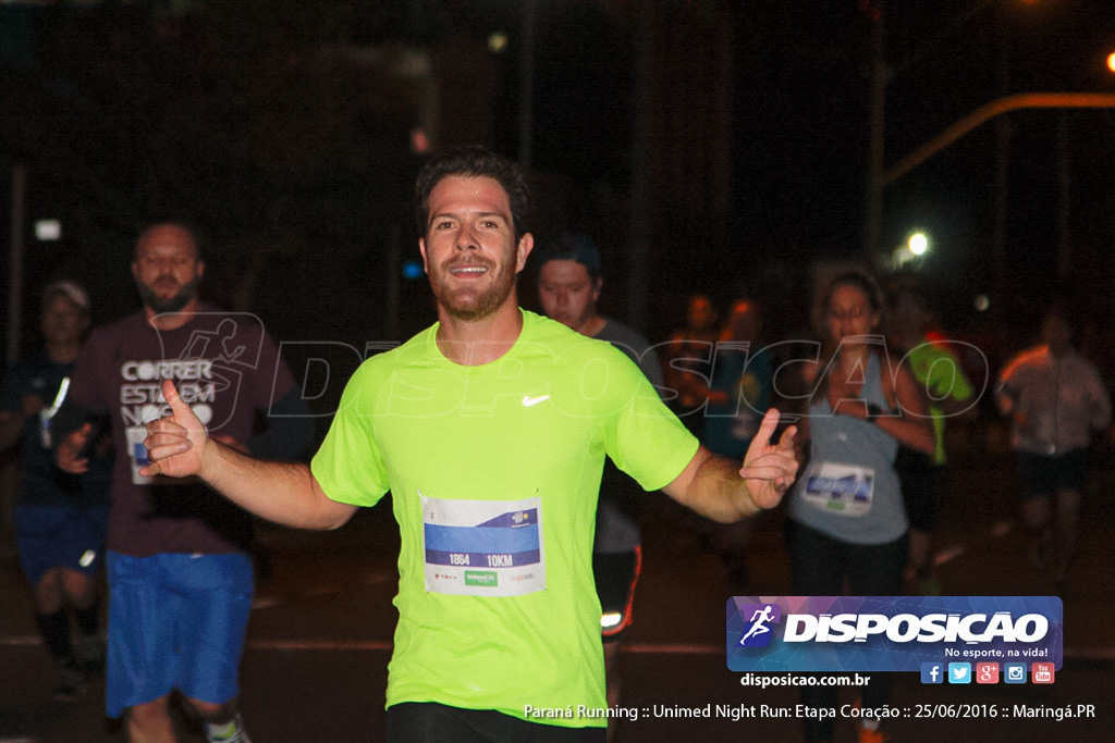 Unimed Night Run: Etapa Coração :: Paraná Running 2016