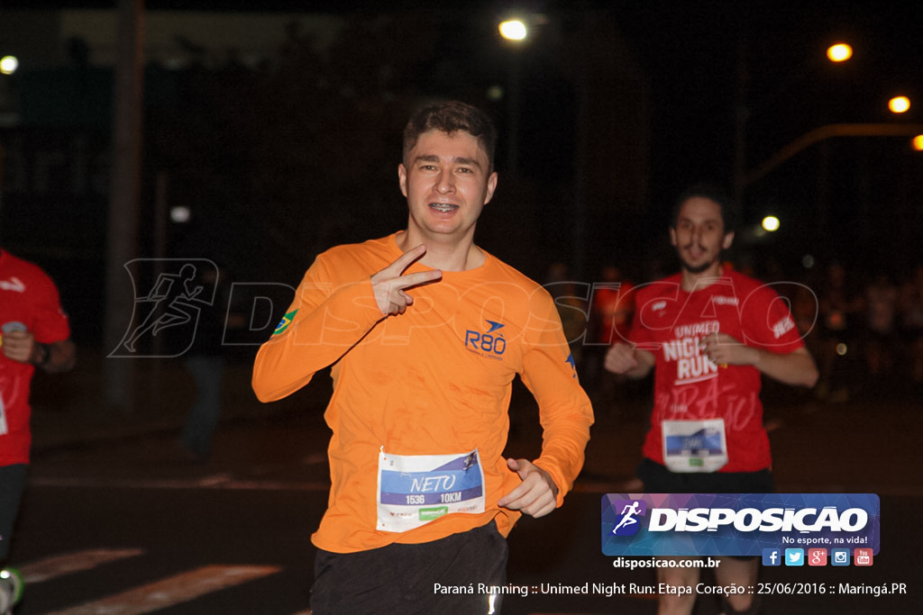 Unimed Night Run: Etapa Coração :: Paraná Running 2016