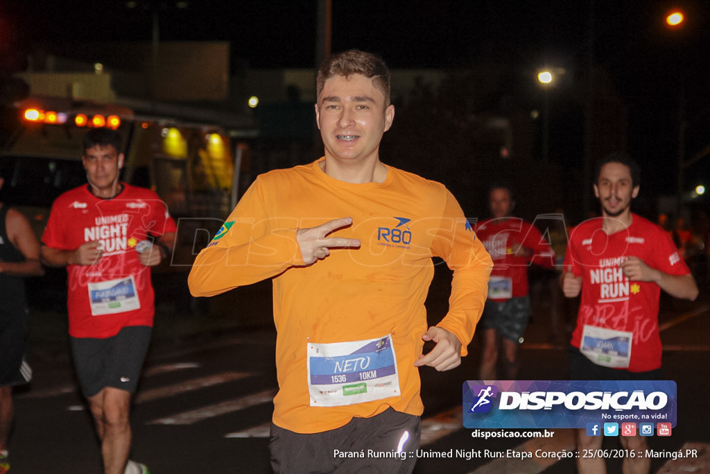 Unimed Night Run: Etapa Coração :: Paraná Running 2016