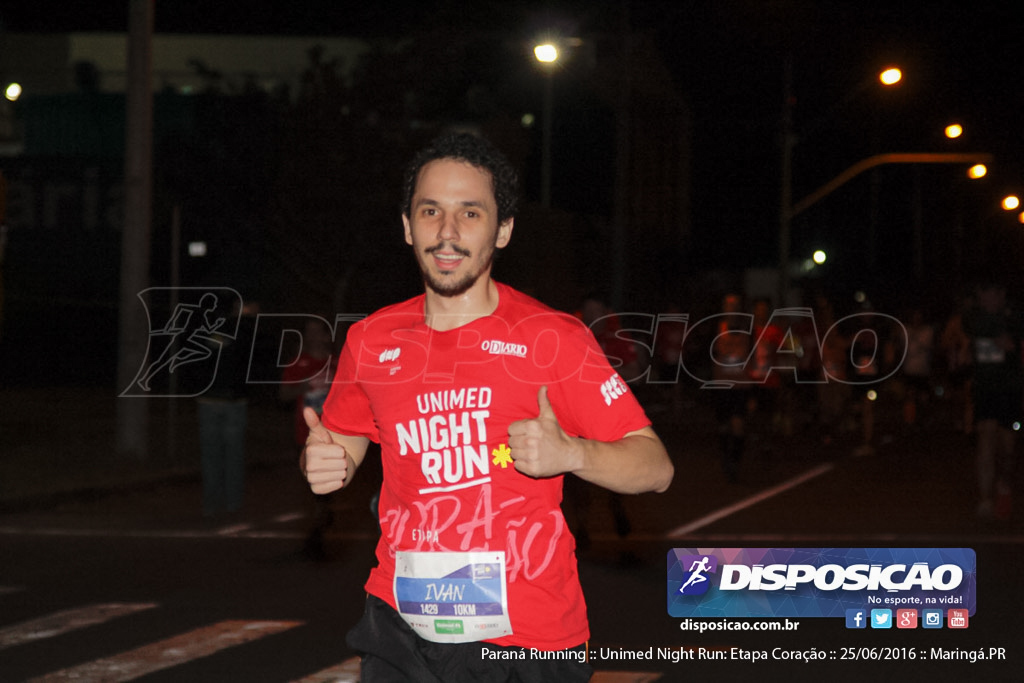 Unimed Night Run: Etapa Coração :: Paraná Running 2016